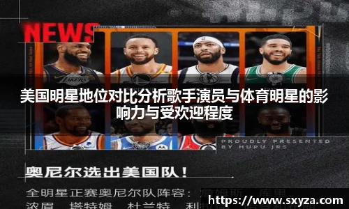 美国明星地位对比分析歌手演员与体育明星的影响力与受欢迎程度