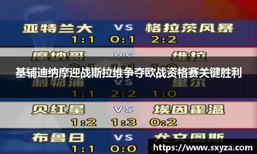基辅迪纳摩迎战斯拉维争夺欧战资格赛关键胜利